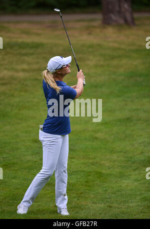 Golf de Woburn, Milton Keynes, UK. 31 juillet, 2016. Ricoh Womens Open de Golf, épreuve finale. Anna Nordqvist (Suède) joue sur le vert sur la 2e. Credit : Action Plus Sport/Alamy Live News Banque D'Images