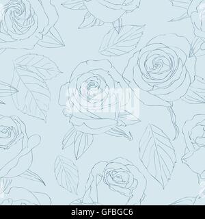 Modèle transparent avec des roses Illustration de Vecteur