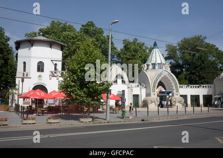 Zoo de Budapest et le café sur Allatkerti korut dans City Park Banque D'Images