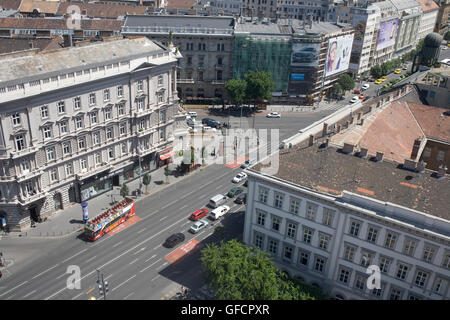 Voir l'Afrique du sud-est jusqu'à Bajcsy-Zsilinszky de St Stephen's Basilica Banque D'Images