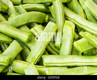 Haricots verts frais close up Banque D'Images