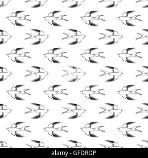 Bird Flying Swallow motif transparent Banque D'Images