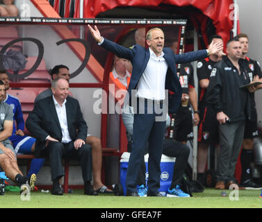 Cardiff City manager Paul Trollope lors de la pré-saison match amical au stade de vitalité, de Bournemouth. Banque D'Images