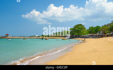 La plage de Sanur, Bali, Indonésie Banque D'Images