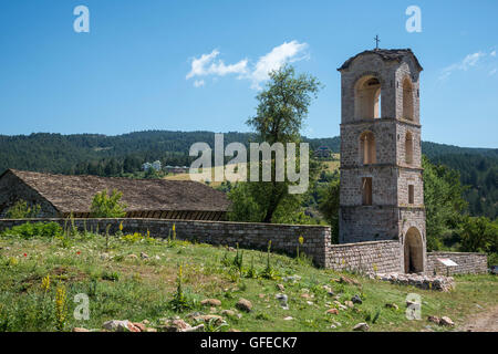 L'église de la Dormition de la Sainte Vierge, St Mary's, Marise, Kisha e Shen à Voskopoja près de Korca dans le sud-est de l'Alban Banque D'Images