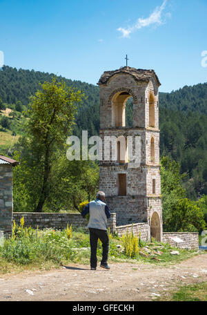 L'église de la Dormition de la Sainte Vierge, St Mary's, Marise, Kisha e Shen à Voskopoja près de Korca dans le sud-est de l'Alban Banque D'Images