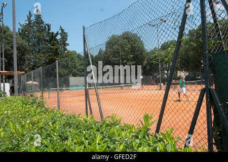 US Affrico, Florence , Italie, a été choisi comme le principal lieu de compétitions de tennis pendant les premiers Jeux Olympiques Jeux Trisome Banque D'Images