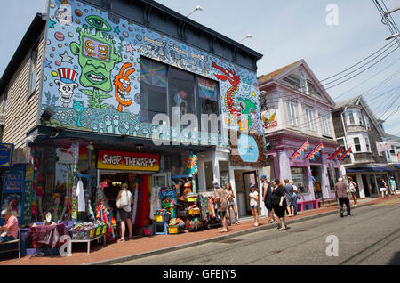 Commercial Street, Provincetown, Massachusetts Banque D'Images