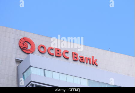 OCBC oversea Chinese Banking Corporation une société de services financiers basée à Singapour et des bureaux dans 15 pays. Banque D'Images