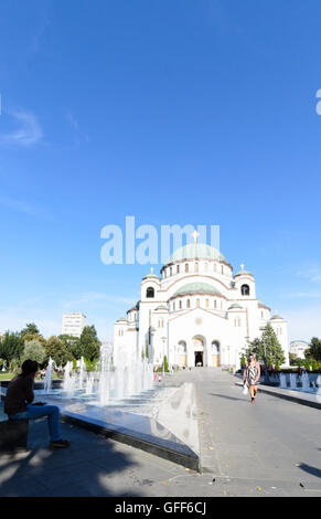 Belgrade, Belgrade : Temple de Saint Sava (Cathédrale de Saint Sava), Serbie, , Banque D'Images