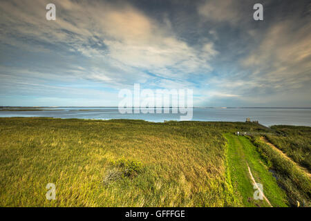 Le lac Lebsko au Parc National Slowinski. La Pologne. Banque D'Images