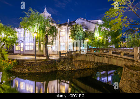 Canal historique de Kurashiki, Okayama, Japon. Banque D'Images