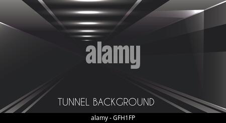 Contexte urbain avec dark city tunnel. Illustration de Vecteur