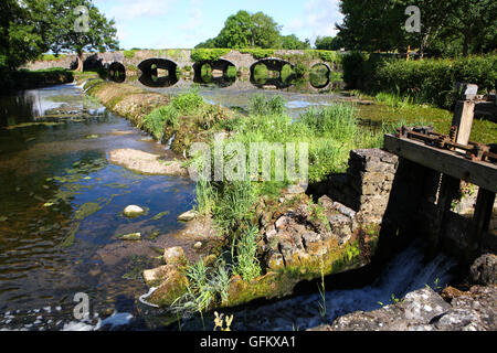 Pont sur la rivière des rois à Kells, comté de Kilkenny Irlande Banque D'Images