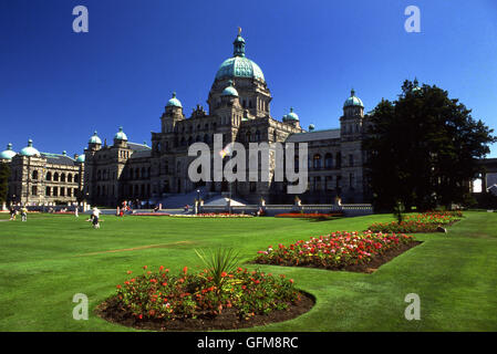 Les édifices du Parlement de la Colombie-Britannique sont situés à Victoria, Colombie-Britannique, Canada Banque D'Images