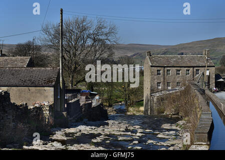 Gayle Mill, Gayle, village Hawes Upper Wensleydale, Yorkshire Dales National Park, North Yorkshire, Angleterre, Royaume-Uni. Banque D'Images