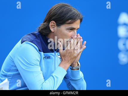 American Express, Grand Stade, Brighton, UK. 31 juillet, 2016. Lazio Manager, Simone Inzaghi lors d'un match amical d'avant saison. Crédit : Paul Terry/Alamy Live News Banque D'Images