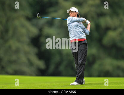 Golf de Woburn, Milton Keynes, UK. 31 juillet, 2016. Ricoh Womens Open de Golf, épreuve finale. Mo Martin (USA) minimise le 6e trou. Credit : Action Plus Sport/Alamy Live News Banque D'Images