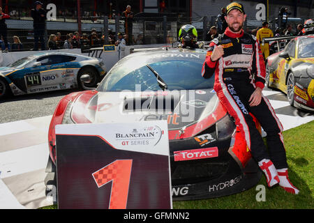 Spa Francorchamps, France. 31 juillet, 2016. 24 Heures de Spa endurance. # 888 KESSEL RACING (CHE) Ferrari F458 ITALIA GT3 LIAM TALBOT (AUS) : Action de Crédit Plus Sport/Alamy Live News Banque D'Images