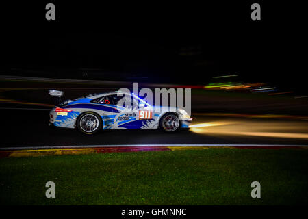 Spa Francorchamps, France. 31 juillet, 2016. 24 Heures de Spa endurance. # 911 RMS (CHE) Porsche 991 GT3 Cup FABRICE NOTARI (AGC) JEAN MARC BACHELIER (FRA) YANNICK MALLEGOL (FRA) : Action de Crédit Plus Sport/Alamy Live News Banque D'Images