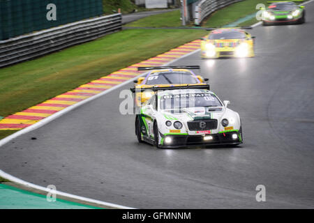 Spa Francorchamps, France. 31 juillet, 2016. 24 Heures de Spa endurance. # 8 ÉQUIPE BENTLEY M-Sport (GBR) BENTLEY CONTINENTAL GT3 Andy Soucek (SPA), MAXIME SOULET (BEL) WOLFGANG REIP (BEL) : Action de Crédit Plus Sport/Alamy Live News Banque D'Images