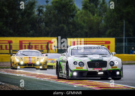 Spa Francorchamps, France. 31 juillet, 2016. 24 Heures de Spa endurance. # 8 ÉQUIPE BENTLEY M-Sport (GBR) BENTLEY CONTINENTAL GT3 Andy Soucek (SPA), MAXIME SOULET (BEL) WOLFGANG REIP (BEL) : Action de Crédit Plus Sport/Alamy Live News Banque D'Images