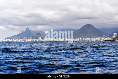 Rio de Janeiro. 31 juillet, 2016. Photo prise le 31 juillet 2016 montre la vue de la baie de Copacabana à Rio de Janeiro, Brésil. © Li Ga/Xinhua/Alamy Live News Banque D'Images