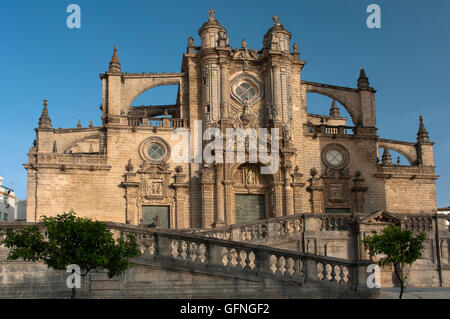 La cathédrale de San Salvador - 17e siècle, Jerez de la Frontera, Cadiz Province, Région d'Andalousie, Espagne, Europe Banque D'Images