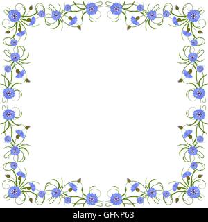 Châssis avec barbeaux et de feuilles. Illustration de Vecteur