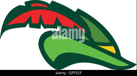 Illustration d'un style médiéval de chapeau avec un bord pointu et plume qui nous associer de façon moderne avec Robin Hood vue à partir de Illustration de Vecteur