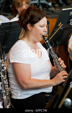 Boston Landmarks Orchestra, Hatch Shell, Boston, Massachusetts Banque D'Images