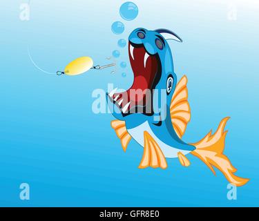 Voiles pour poissons appâts cuillère Illustration de Vecteur