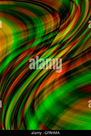 Les vagues de couleur lumineux Motley intersections de lignes et Banque D'Images