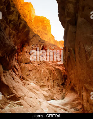 Red Canyon coloré de la péninsule du Sinaï, Égypte Banque D'Images