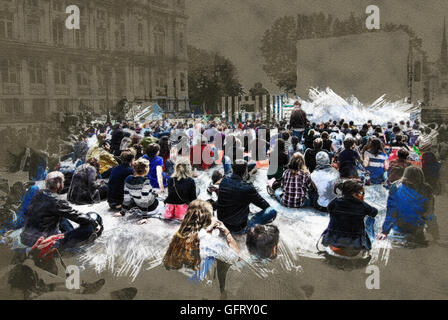 Hôtel de Ville, Paris, France. Banque D'Images