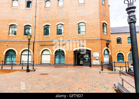 La cour de comté de la Crown Court de Grimsby centre combiné d'extérieur de bâtiment système de justice tribunaux UK Angleterre GO Banque D'Images
