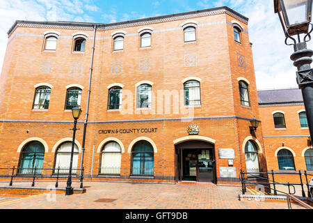 La cour de comté de la Crown Court de Grimsby centre combiné d'extérieur de bâtiment système de justice tribunaux UK Angleterre GO Banque D'Images