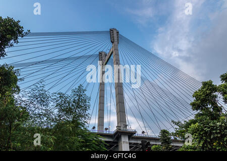 Câble plus long pont séjourné en Inde. Le deuxième pont de la rivière Hooghly également connu sous le nom de Vidyasagar Setu à Calcutta (Kolkata). Banque D'Images