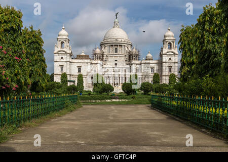 Victoria Memorial un grand bâtiment de marbre à Kolkata (Calcutta) dédié à la mémoire de la reine Victoria. Banque D'Images