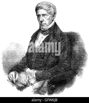 Henry Peter Brougham, 1er baron Brougham et Vaux (1778 - 1868), était un homme d'État britannique qui est devenu Lord Chancelier de la Grande-Bretagne. Il a entraîné l'adoption de la Loi sur la réforme de 1832, dont il était un fervent partisan, et la Loi sur l'abolition de l'esclavage de 1833, la cause à laquelle il avait été consacré à pendant tant d'années. Banque D'Images