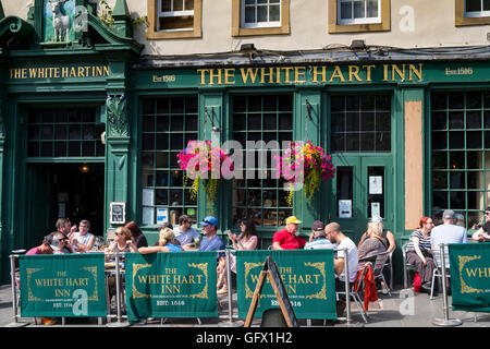 Occupé à White Hart Inn dans le quartier de Grassmarket Édimbourg , Ecosse, Royaume-Uni Banque D'Images