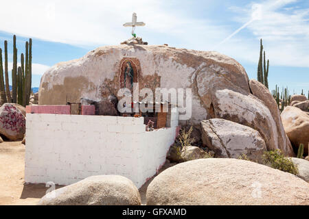 La Vierge de Guadalupe à la vallée des bougies Banque D'Images