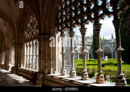 Temple de cloître Monastère de Batalha - Portugal Banque D'Images