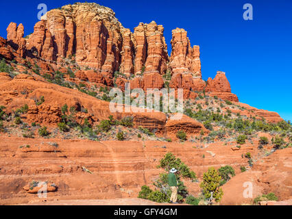 Point de poulet au randonneur à Sedona, Arizona Banque D'Images