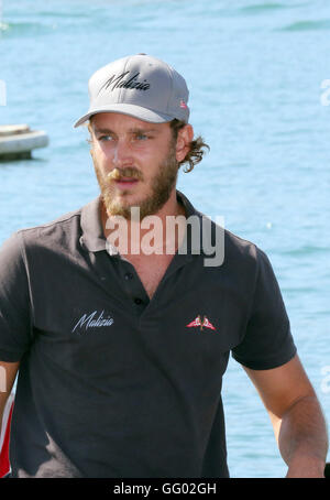 Palma de Mallorca, Espagne. 09Th Aug 2016. Palma de Majorque, 02-08-2016 Pierre Casiraghi Pierre Casiraghi participe à la Copa del Rey 35 MAPFRE au Real Club Náutico de Palma/PRE/NETHERLANDSOUT Albert Nieboer/ - PAS DE SERVICE DE FIL - Crédit : dpa/Alamy Live News Banque D'Images