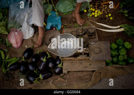 Amritsar, Punjab, en Inde. 12 mai, 2013. L'image de fichier - pieds de légumes d'un vendeur de rue à Amritsar, Inde. © Jordi Boixareu/ZUMA/Alamy Fil Live News Banque D'Images