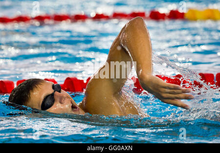 Rio de Janeiro, Brésil. 06Th Aug 2016. La nageuse tchèque Jan Micka trains avant les Jeux Olympiques d'été à Rio de Janeiro, Brésil, 3 août 2016. © Vit Simanek/CTK Photo/Alamy Live News Banque D'Images