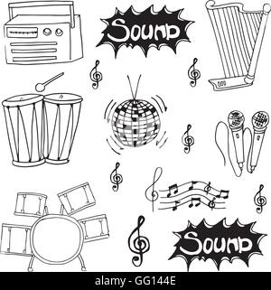 Doodle de instrument de musique Illustration de Vecteur