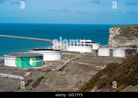 Port du Havre Antifer en France, Normandie, seine maritime Banque D'Images