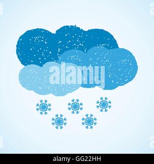 Météo - nuage noir et la neige Illustration de Vecteur